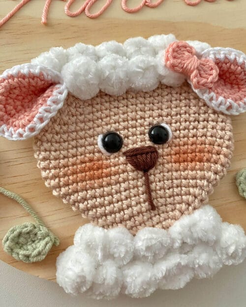Receita de Amigurumi Plaquinha de Madeira Ovelha - Imagem 2