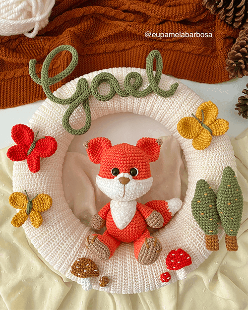 Receita de Amigurumi Guirlanda Raposa