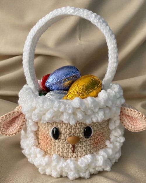 Receita de Amigurumi Cesto do Corderio