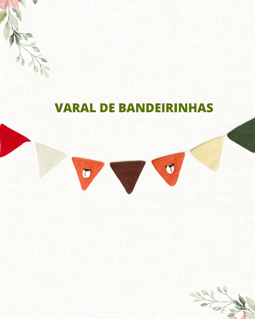 Receita de Amigurumi Bandeirinhas de Raposa