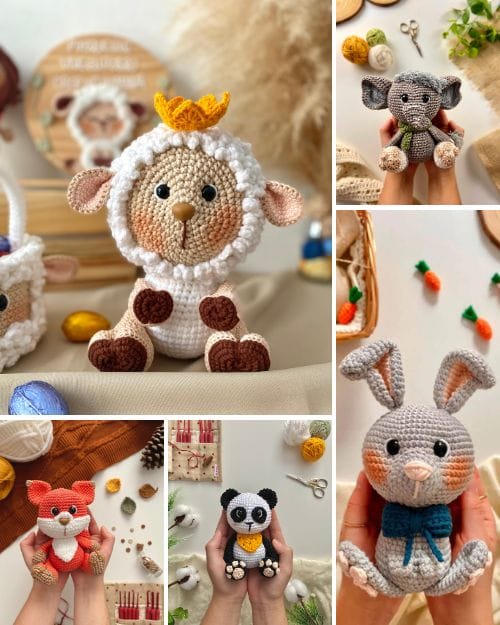E-book Bichinhos - Elefante, Cordeiro, Coelho, Raposa e Urso Panda