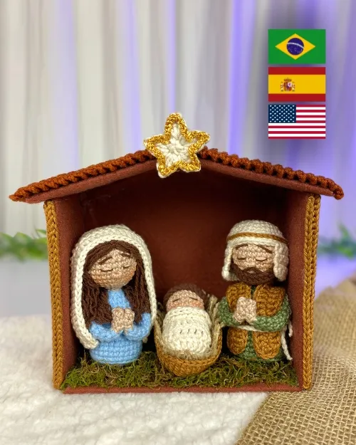 Receita de Amigurumi Presépio de Natal